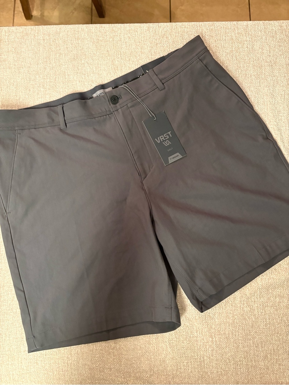 NWT Men's VRST Golf Performance Shorts Graphic Charcoal Size 40